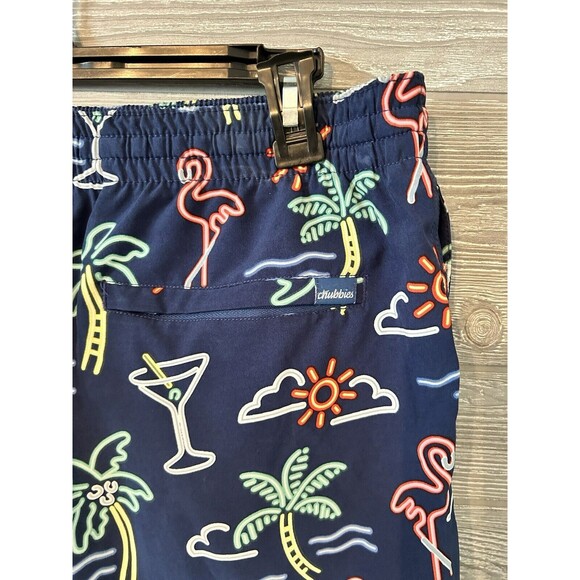 Chubbies Swim Trunks Men 2XL Blue/Multicolored Shorts Pockets Lined - Picture 2 of 8